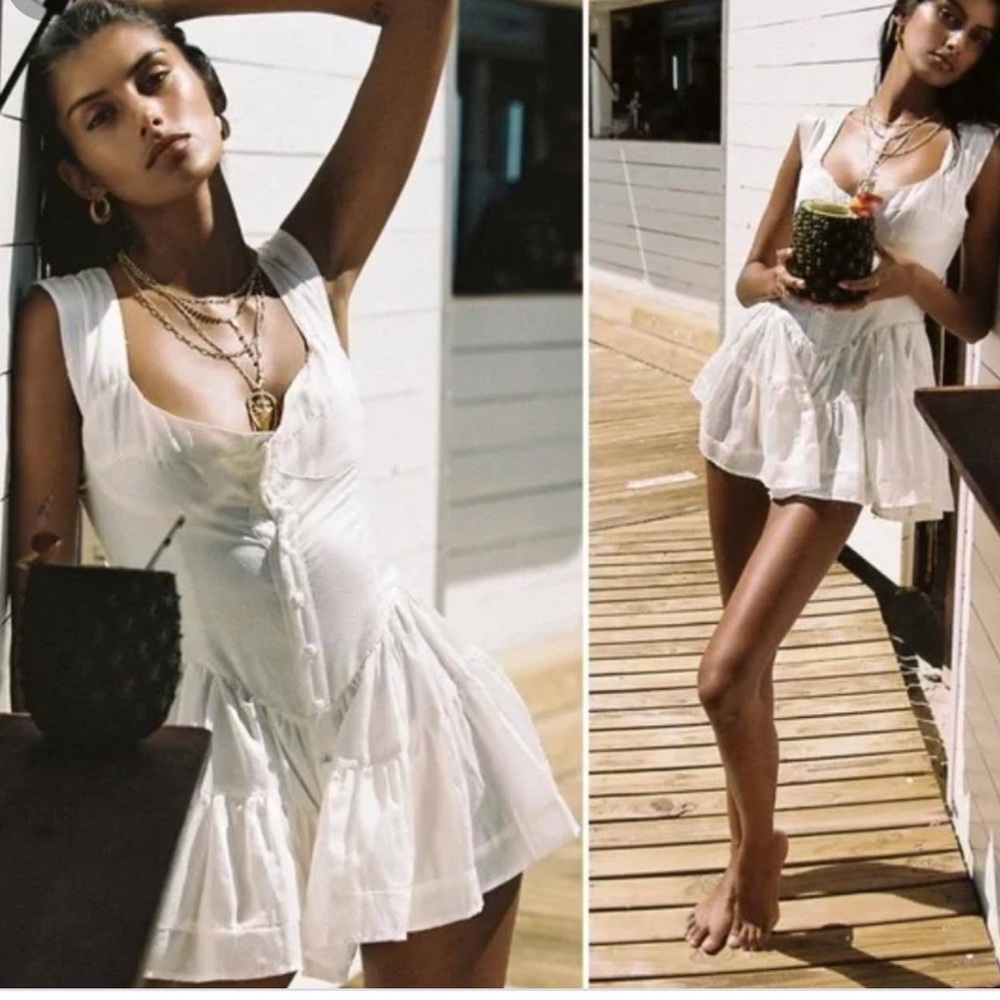 Vanessa Mooney NEW elisabeth dress romper white small RARE